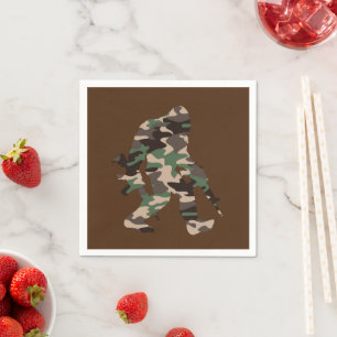 Bigfoot Sasquatch Kamouflage Pappersservett