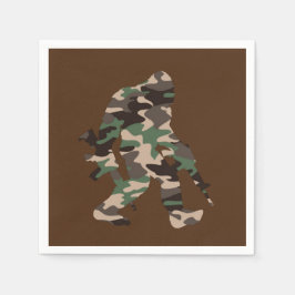 Bigfoot Sasquatch Kamouflage Pappersservett