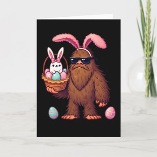 Bigfoot Sasquatch Kanin Påskägg Retro Män Pojkar Kort