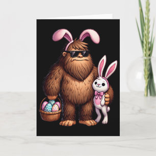 Bigfoot Sasquatch Kanin Påskägg Retro Män Pojkar Kort