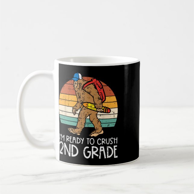 Bigfoot Sasquatch Krossar 2:a klass andra första d Kaffemugg (Vänster)