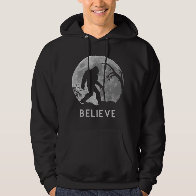 Bigfoot Sasquatch Måne Yeti Tro Hoodie (Framsida)
