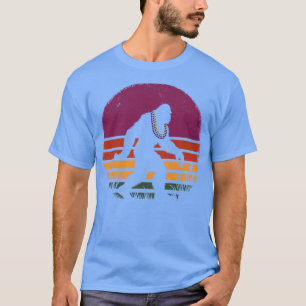Bigfoot Sasquatch Mardi Gras Pärlor Lycklig Tjock  T Shirt