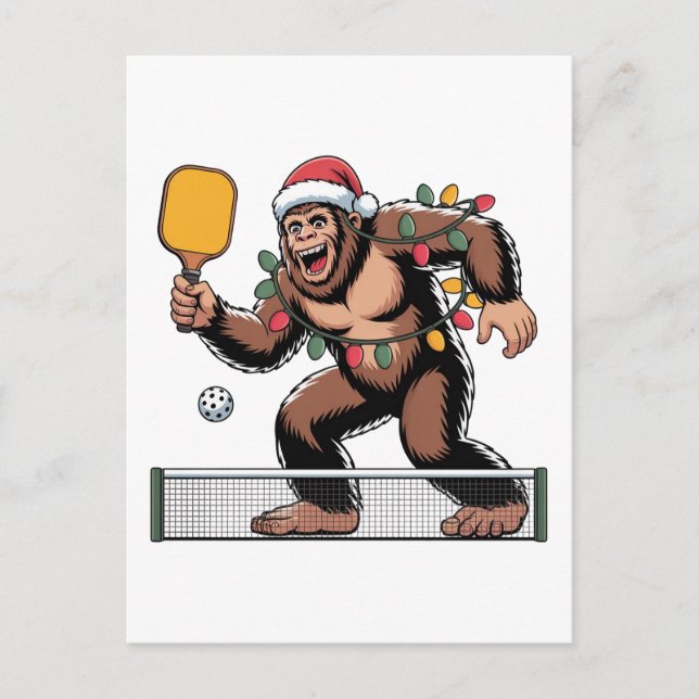 Bigfoot Sasquatch Pickleball Jul 2026   Helg Vykort (Framsida)