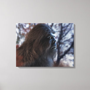 BIGFOOT SASQUATCH PORTRÄTT I PROFIL VID DUSK III CANVASTRYCK