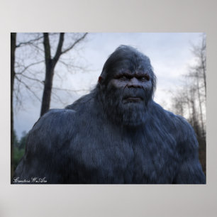 BIGFOOT SASQUATCH PORTRÄTT POSTER