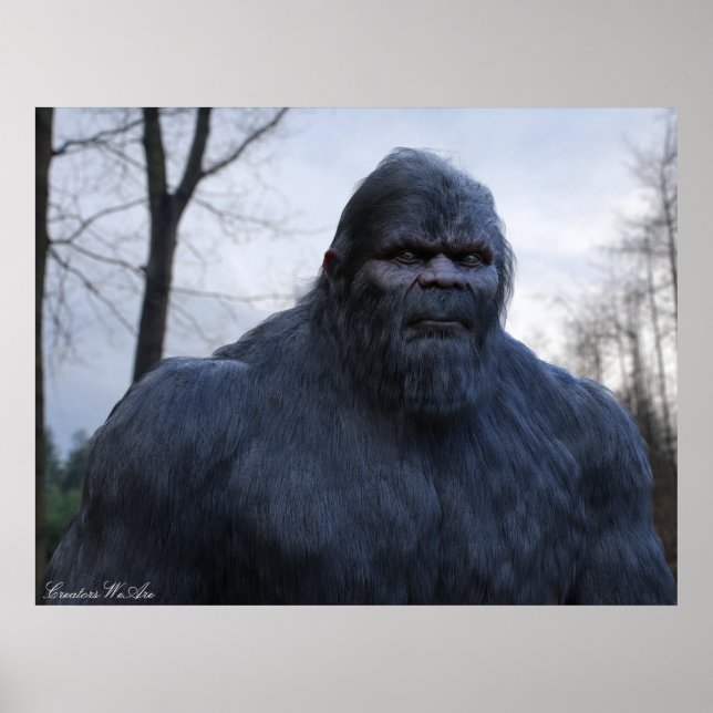 BIGFOOT SASQUATCH PORTRÄTT POSTER (Framsidan)