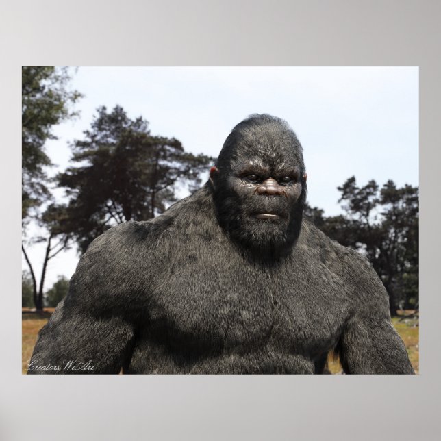 BIGFOOT SASQUATCH PORTRÄTT POSTER (Framsidan)