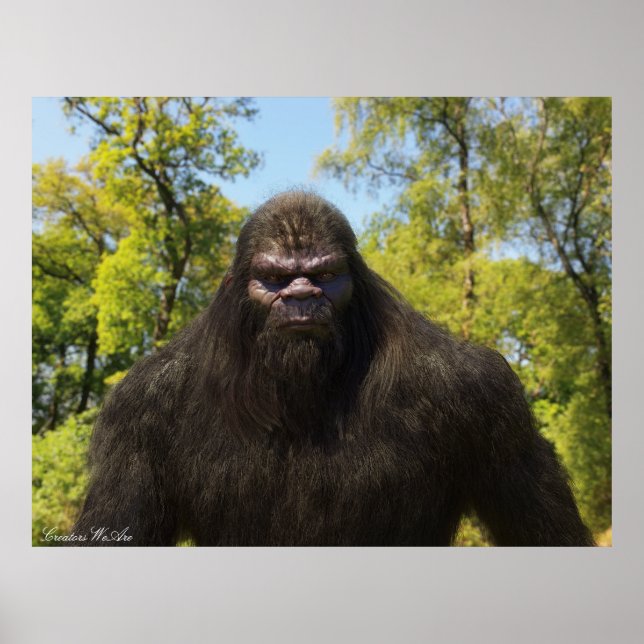 BIGFOOT SASQUATCH PORTRÄTT POSTER (Framsidan)