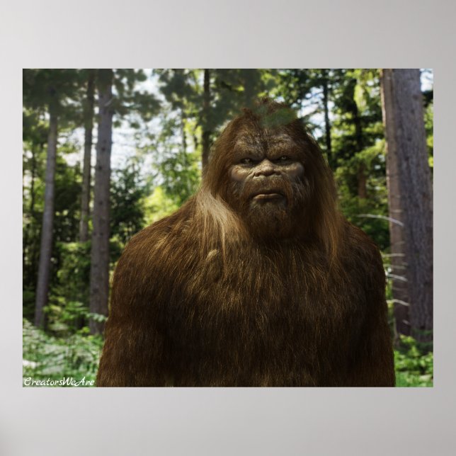 BIGFOOT SASQUATCH PORTRÄTT POSTER (Framsidan)