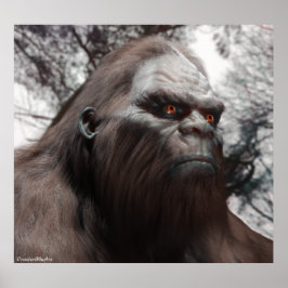 BIGFOOT SASQUATCH PORTRÄTT POSTER