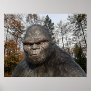 BIGFOOT SASQUATCH PORTRÄTT POSTER