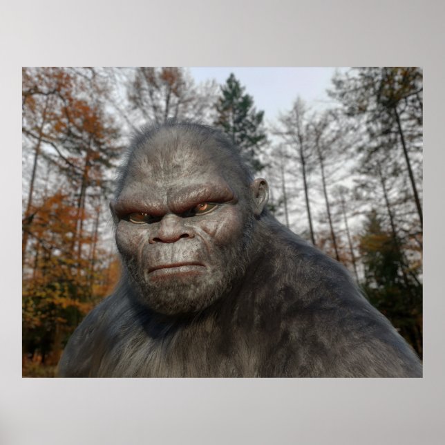 BIGFOOT SASQUATCH PORTRÄTT POSTER (Framsidan)
