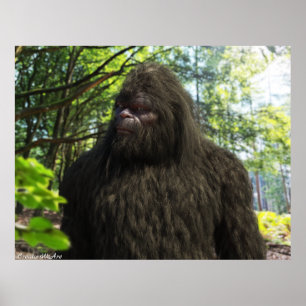 BIGFOOT SASQUATCH PORTRÄTT POSTER