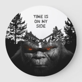 BIGFOOT SASQUATCH PORTRÄTT STOR KLOCKA