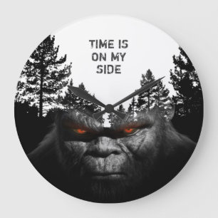 BIGFOOT SASQUATCH PORTRÄTT STOR KLOCKA