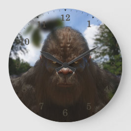 BIGFOOT SASQUATCH PORTRÄTT STOR KLOCKA