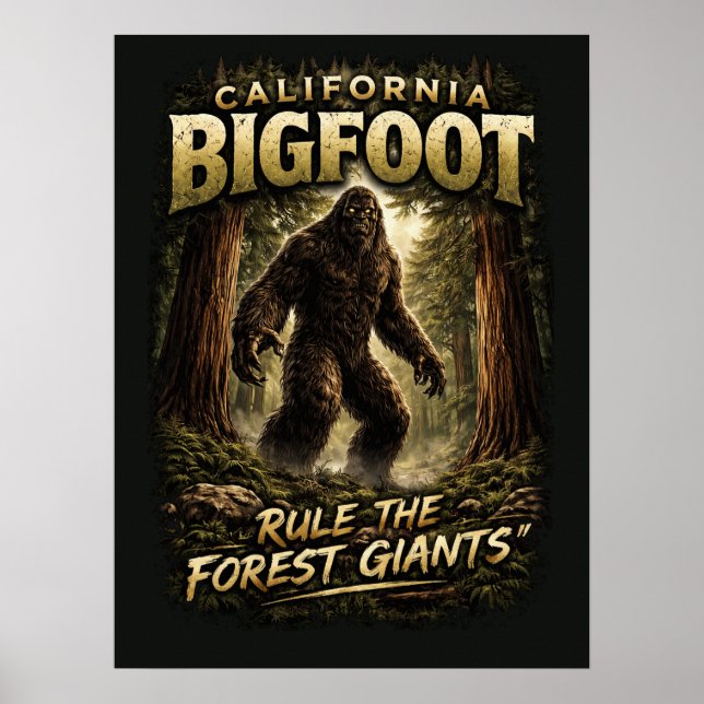Bigfoot Sasquatch Poster (Framsidan)