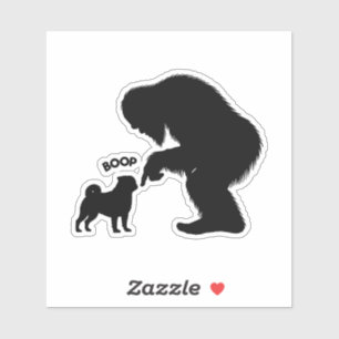 Bigfoot Sasquatch Pug Boop Klistermärken