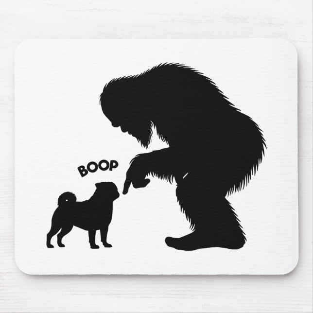 Bigfoot Sasquatch Pug Nose Boop Musmatta (Framsidan)