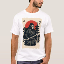 Bigfoot Sasquatch Samuraj Katana T Shirt