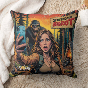 Bigfoot Sasquatch Selfie Kudde