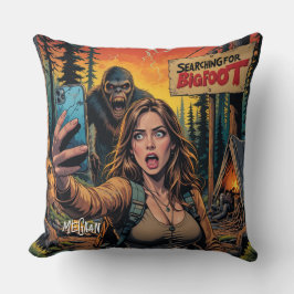 Bigfoot Sasquatch Selfie Kudde