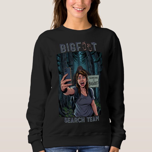 Bigfoot Sasquatch Selfie T Shirt (Framsida)