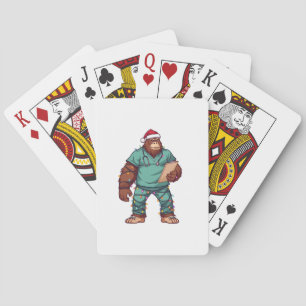 Bigfoot Sasquatch Sjuksköterska Jul Sjukvård Casinokort