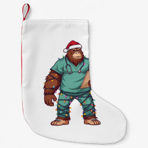 Bigfoot Sasquatch Sjuksköterska Jul Sjukvård Liten Julstrumpa