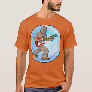 Bigfoot Sasquatch spelar en Guitar T Shirt