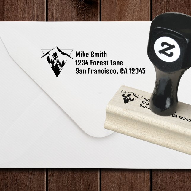 BigFoot Sasquatch Squatchy Forest Mountain enkel Stämpel (Skapare uppladdad)