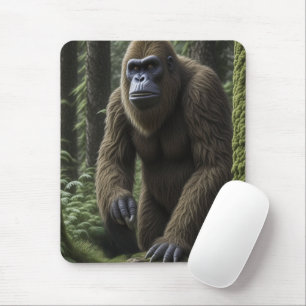 Bigfoot Sasquatch Squation med Träd Musmatta