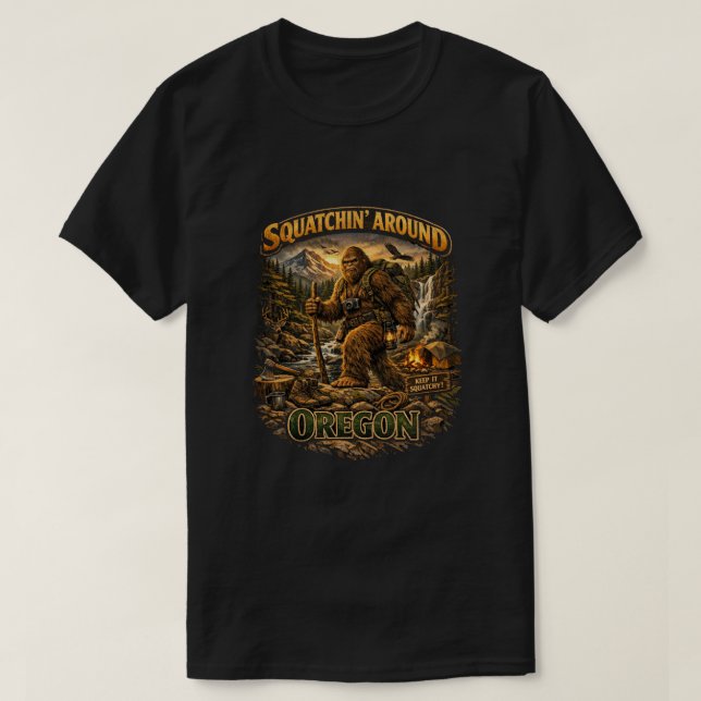 Bigfoot Sasquatch T Shirt (Design framsida)