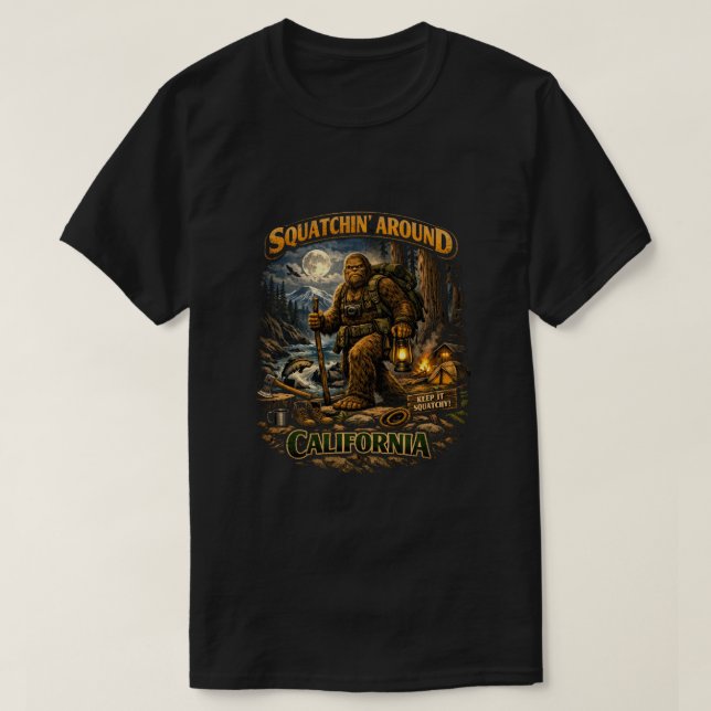 Bigfoot Sasquatch T Shirt (Design framsida)