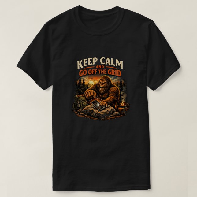 Bigfoot Sasquatch T Shirt (Design framsida)