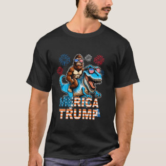 Bigfoot Sasquatch Trump Biden 2024 President El El T Shirt