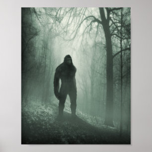 Bigfoot/Sasquatch tyst iakttagareaffisch Poster