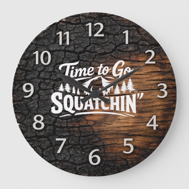 Bigfoot Sasquatch Wall Clock Stor Klocka (Framsida)