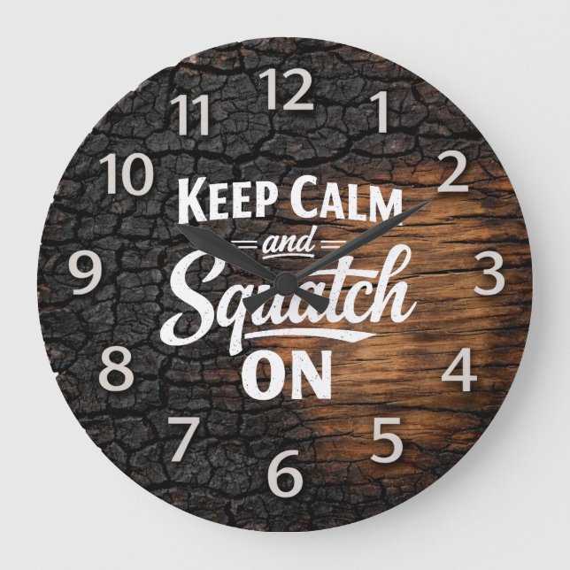 Bigfoot Sasquatch Wall Clock Stor Klocka (Framsida)