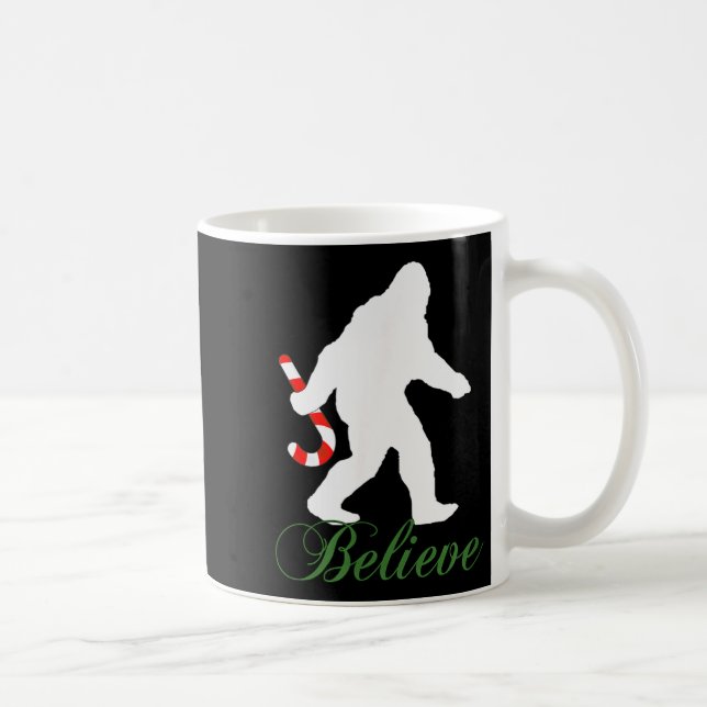 Bigfoot Sasquatch Yeti Tro Sockerstång Jul Kaffemugg (Höger)