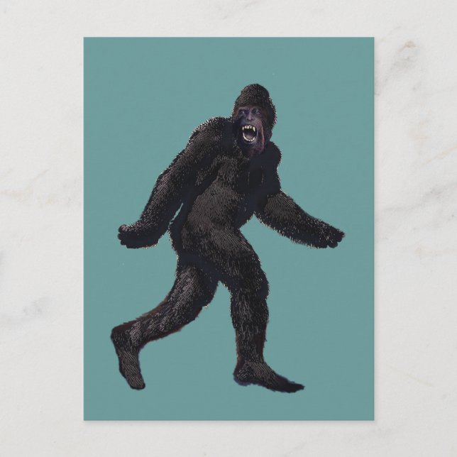 Bigfoot Sasquatch Yetti Vykort (Framsida)