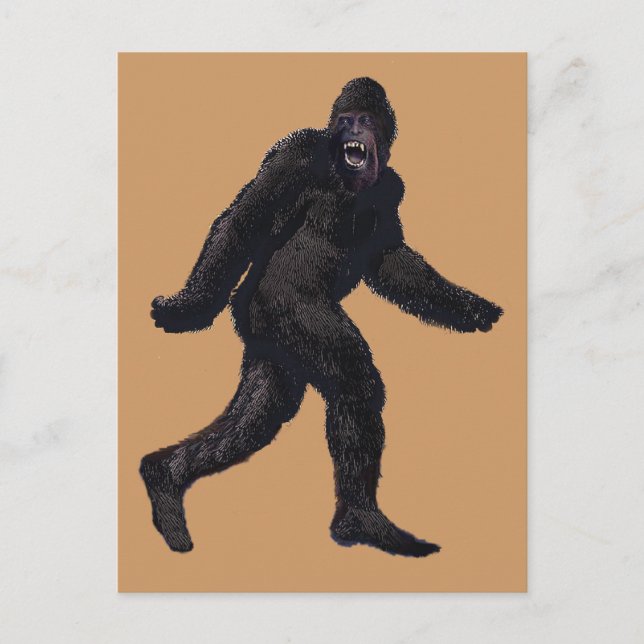 Bigfoot Sasquatch Yetti Vykort (Framsida)