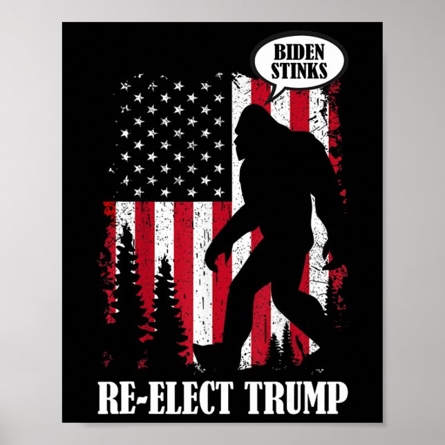 Bigfoot Says Biden Stinks Poster (Framsidan)