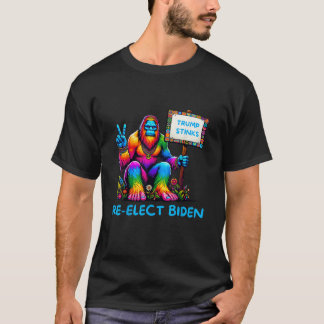 Bigfoot Says Trump Stinks, nyval Biden 2024 T Shirt