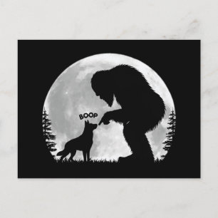 Bigfoot Schäferhund Nose Boop Helg Vykort