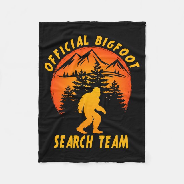 Bigfoot Search Team Sasquatch Yeti Funny  Fleecefilt (Framsidan)