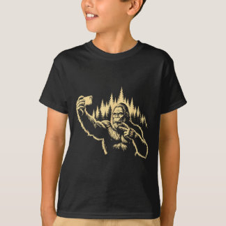 Bigfoot Selfie Rolig Sasquatch Fredstecken Kryptid T Shirt