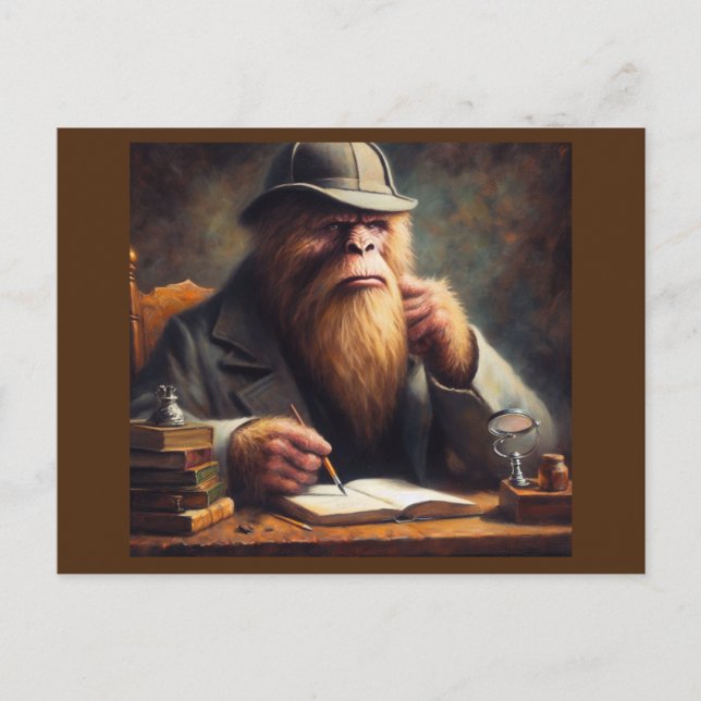 Bigfoot Sherlock Holmes Vykort (Framsida)