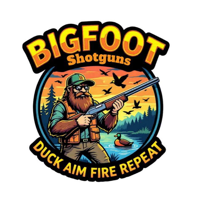 Bigfoot Shotguns Duck Aim Fire Repeat T Shirt (Skapare uppladdad)